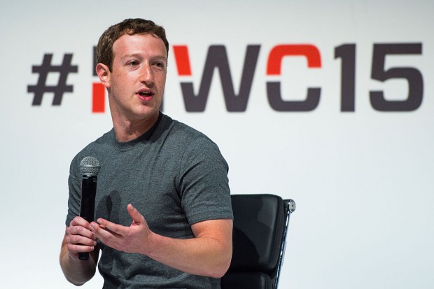 Mark Zuckerberg attendes Mobile World Congress 2015