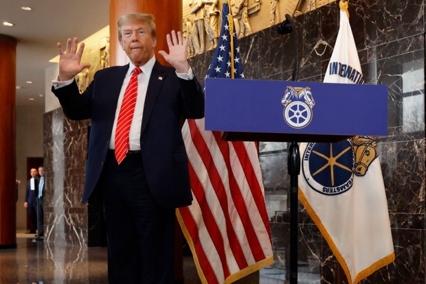 Former President Trump Visits The Teamsters Headquarters In Washington, D.C.
