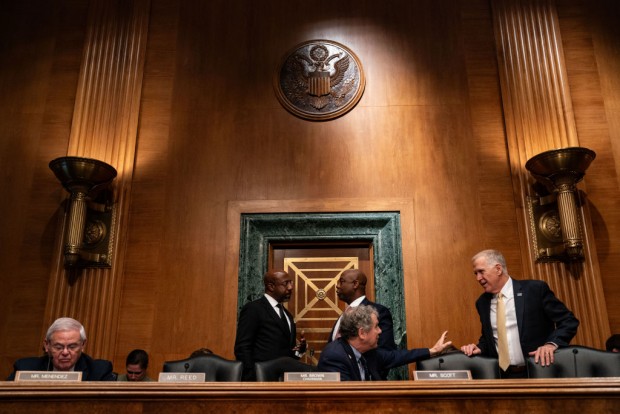 Fed Chair Powell Testifies In Senate Banking Hearing