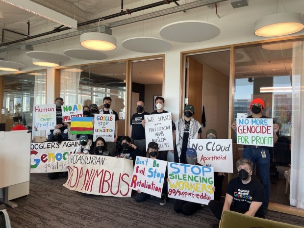 Google protests- No Tech For Apartheid