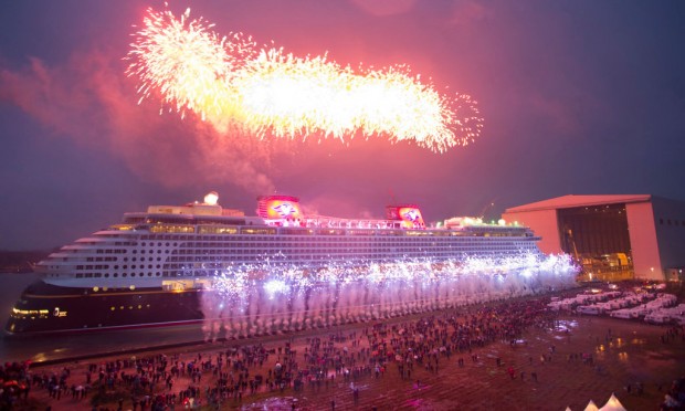 Disney Dream Cruise Ship Makes First Public Appearance In Shipyard In Germany