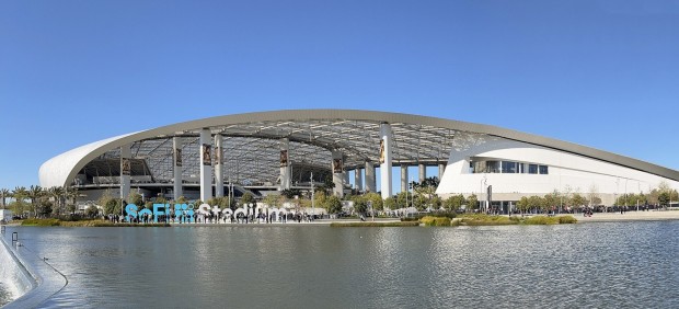 Exterior of SoFi Stadium in April 2023 - WrestleMania 39