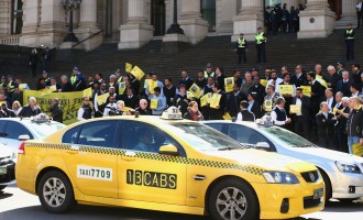 Melbourne Transport Network Disrupted As Taxi And Tram Drivers Strike