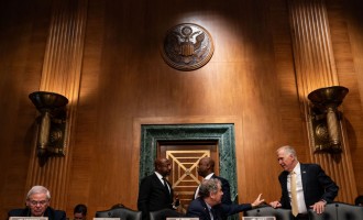 Fed Chair Powell Testifies In Senate Banking Hearing