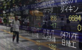 Shown here are the stock prices in Japan