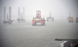 Oil Platforms In The Cromarty Firth